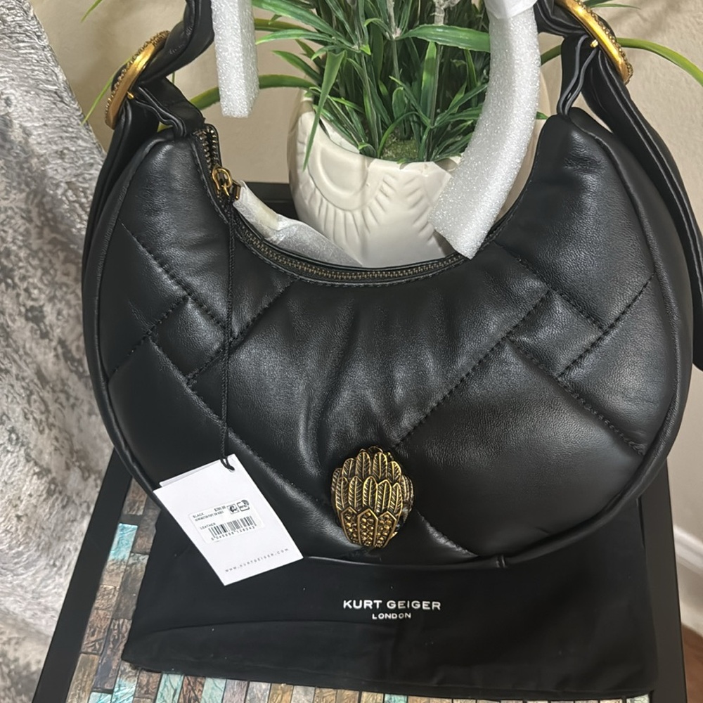 Kurt Geiger Small Kensington Puff Quilted Leather Hobo Bag - Picture 5 of 14